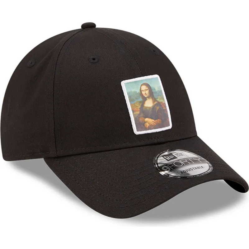 shapka-izvita-cherna-reguliruem-9forty-patch-mona-le-louvre-ot-new-era shapka-izvita-cherna-reguliruem-9forty-patch-mona-le-louvre-ot-new-era