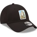 gorra-curva-negra-ajustable-9forty-patch-flowers-le-louvre-de-new-era