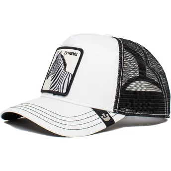 Goorin Bros. The Farm Extreme Little Stripe Zebra hvid og sort trucker kasket til drenge.