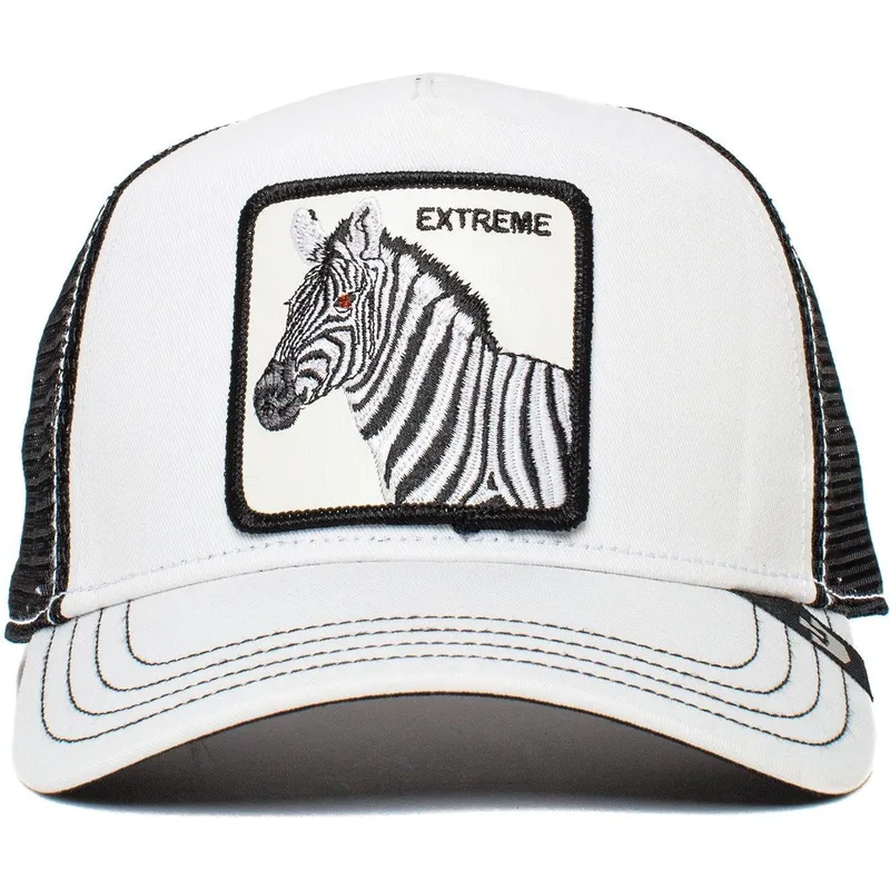 hvid-og-sort-trucker-kasket-til-drenge-zebra-extreme-little-stripe-the-farm-fra-goorin-bros