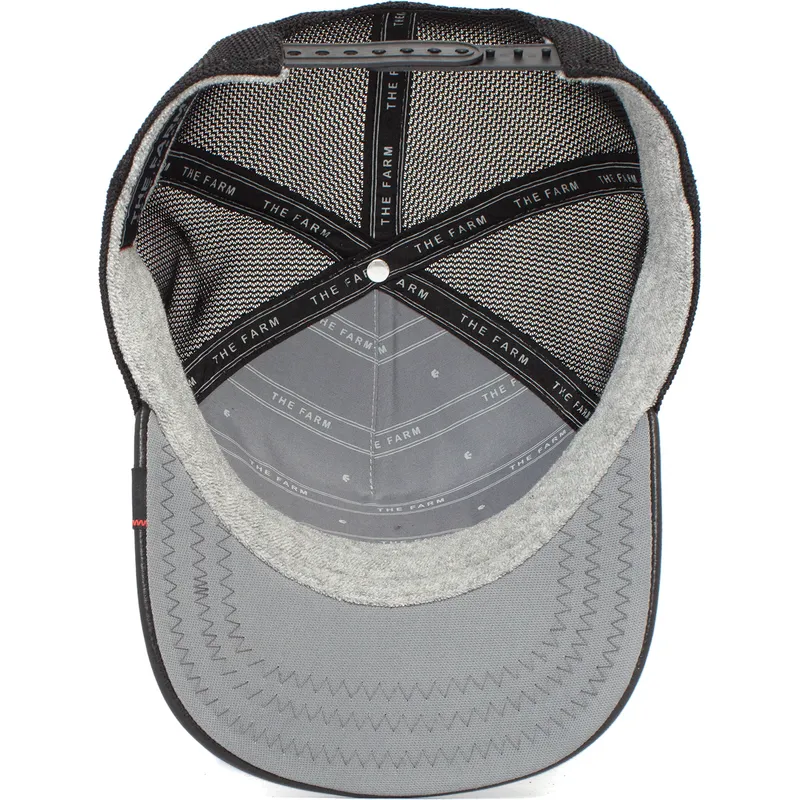 schwarze-trucker-kappe-fur-jungen-dinosaurier-t-rex-little-monster-the-farm-von-goorin-bros