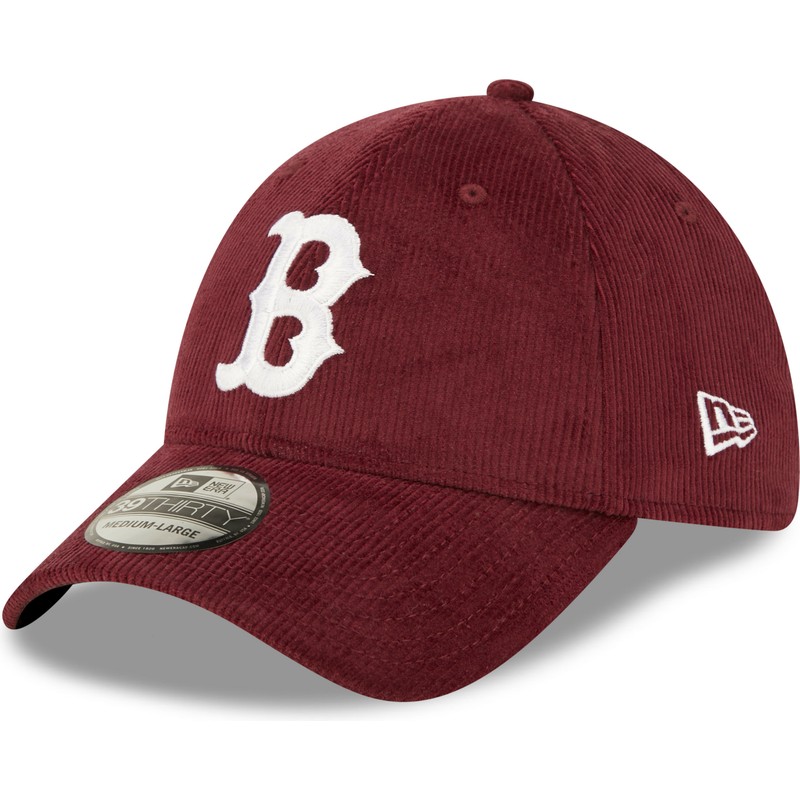 new-era-curved-brim-39thirty-cord-boston-red-sox-mlb-red-fitted-cap
