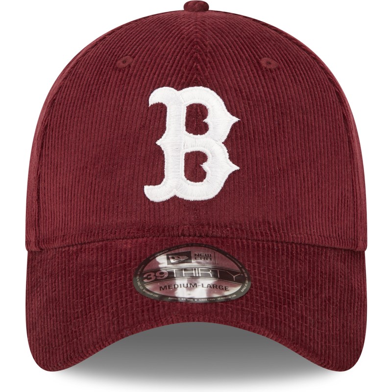 new-era-curved-brim-39thirty-cord-boston-red-sox-mlb-red-fitted-cap