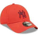 new-era-new-york-yankees-mlb-9forty-seasonal-infill-verstellbare-rote-kappe-mit-marineblauem-logo