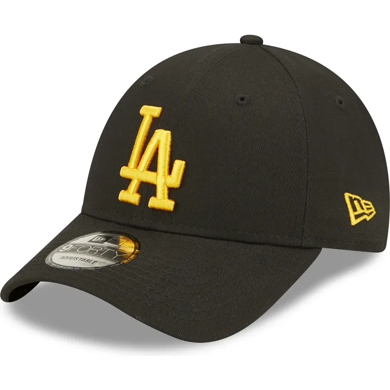 shapka-izvita-cherna-reguliruem-9forty-league-essential-na-los-angeles-dodgers-mlb-ot-new-era