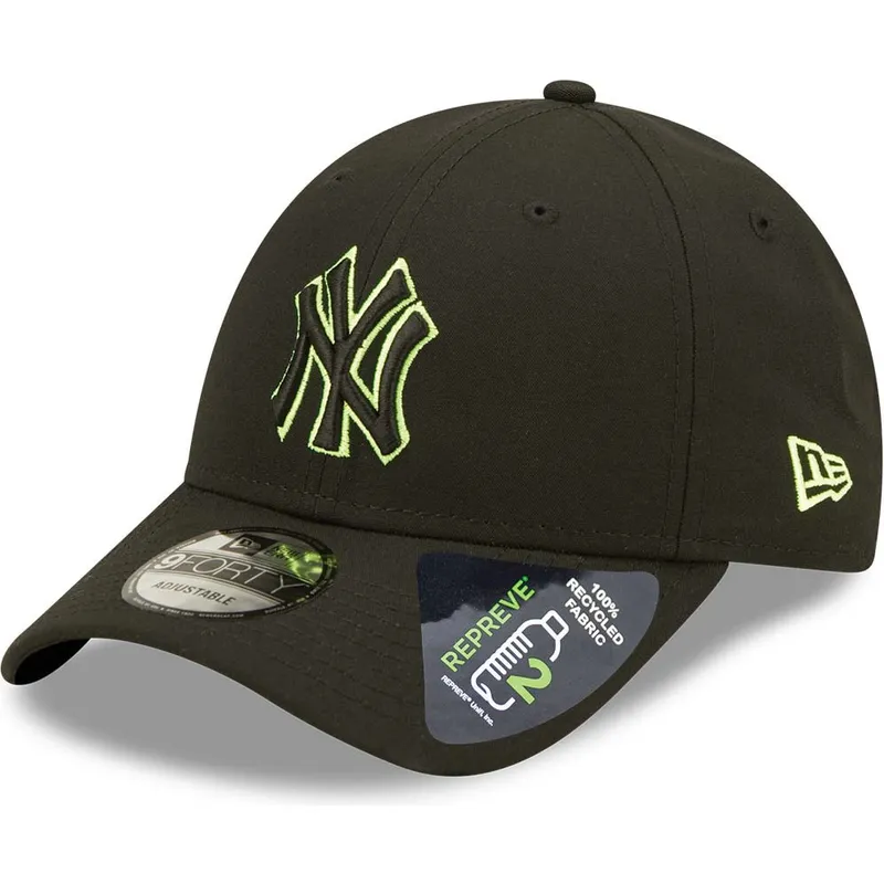 shapka-izvita-cherna-snapbek-9forty-neon-pack-repreve-na-new-york-yankees-mlb-ot-new-era