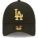 gorra-curva-negra-ajustable-con-logo-dorado-9forty-metallic-de-los-angeles-dodgers-mlb-de-new-era