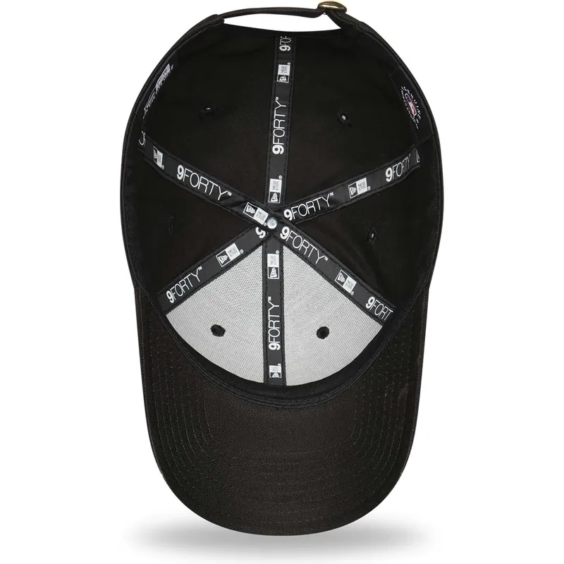 shapka-izvita-cherna-reguliruem-dorado-9forty-metallic-na-los-angeles-dodgers-mlb-ot-new-era