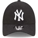 shapka-izvita-cherna-reguliruem-9forty-the-league-melton-wool-na-new-york-yankees-mlb-ot-new-era