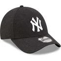 shapka-izvita-cherna-reguliruem-9forty-the-league-melton-wool-na-new-york-yankees-mlb-ot-new-era