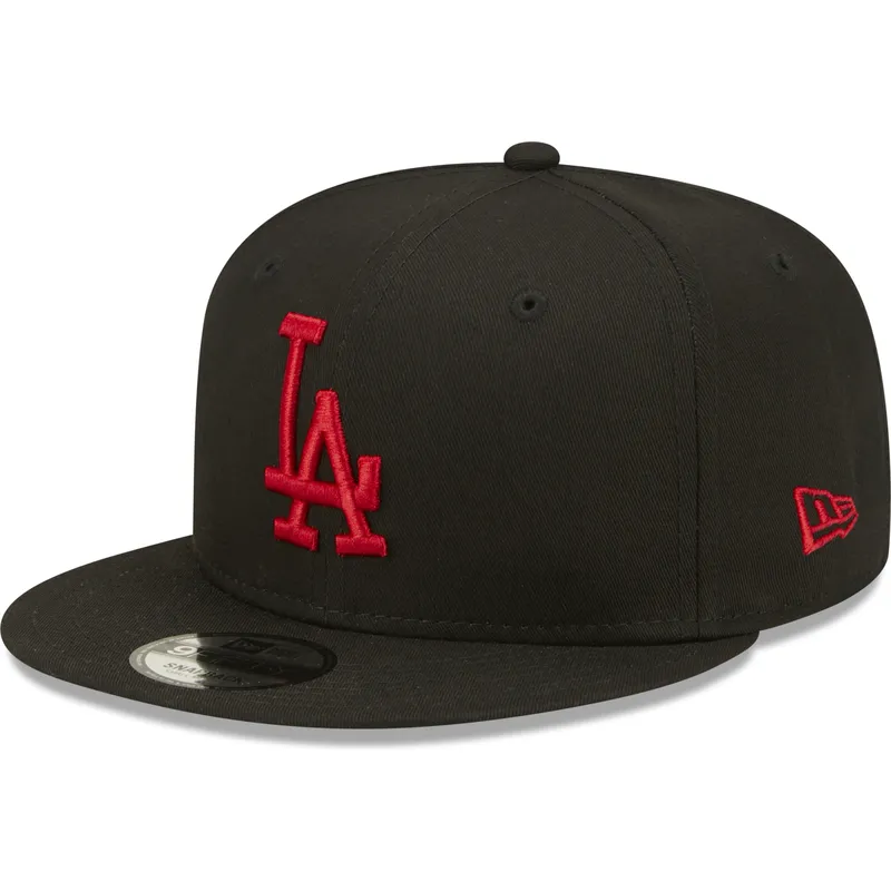 shapka-ploska-cherna-snapbek-9fifty-league-essential-na-los-angeles-dodgers-mlb-ot-new-era