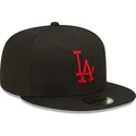 shapka-ploska-cherna-snapbek-9fifty-league-essential-na-los-angeles-dodgers-mlb-ot-new-era