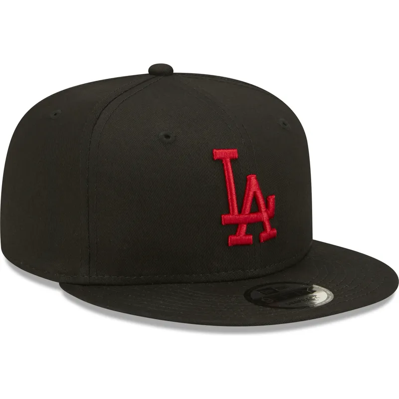 shapka-ploska-cherna-snapbek-9fifty-league-essential-na-los-angeles-dodgers-mlb-ot-new-era