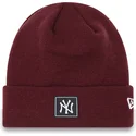 granatfarbene-team-cuff-mutze-der-new-york-yankees-mlb-von-new-era