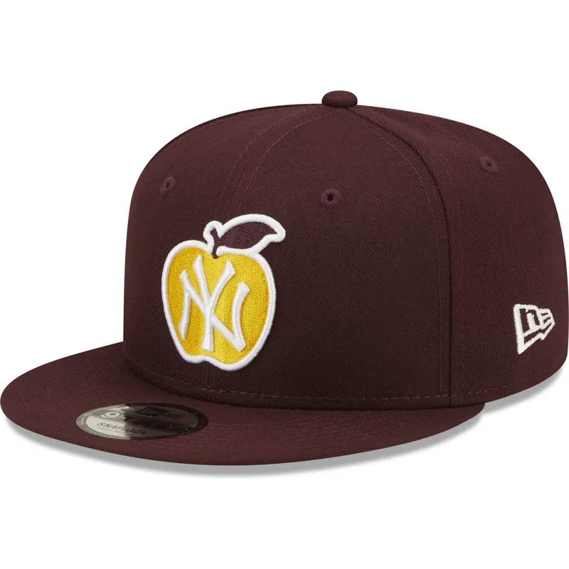 shapka-ploska-chervena-snapbek-9fifty-ny-apple-na-new-york-yankees-mlb-ot-new-era