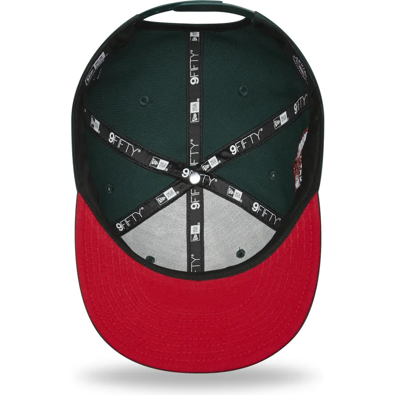 shapka-ploska-zelena-snapbek-9fifty-ny-apple-na-new-york-yankees-mlb-ot-new-era