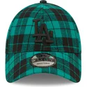 shapka-izvita-zelena-reguliruem-9forty-plaid-na-los-angeles-dodgers-mlb-ot-new-era