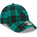 shapka-izvita-zelena-reguliruem-9forty-plaid-na-los-angeles-dodgers-mlb-ot-new-era