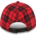 shapka-izvita-chervena-reguliruem-9forty-plaid-na-boston-red-sox-mlb-ot-new-era