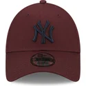 shapka-izvita-chervena-reguliruem-9forty-league-essential-na-new-york-yankees-mlb-ot-new-era