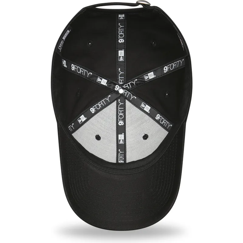 schwarze-verstellbare-curved-cap-mit-grunem-logo-9forty-league-essential-der-new-york-yankees-mlb-von-new-era