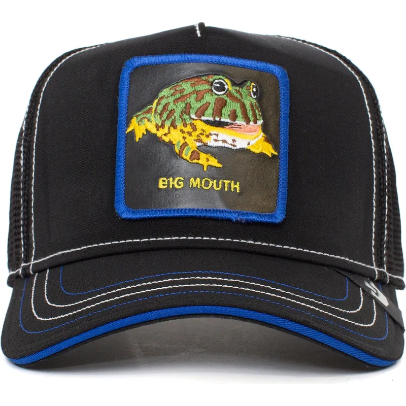 sort-og-bla-trucker-kasket-med-fro-big-mouth-puck-yeah-the-farm-fra-goorin-bros