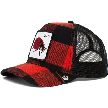 Goorin Bros. Ladybug Plaidy Bug The Farm Red and Black Trucker Hat