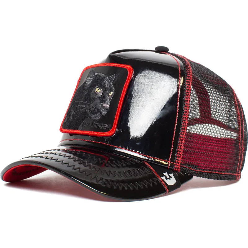 shapka-izvita-traker-cherna-snapbek-black-panther-power-forever-patent-leather-the-farm-ot-goorin-bros
