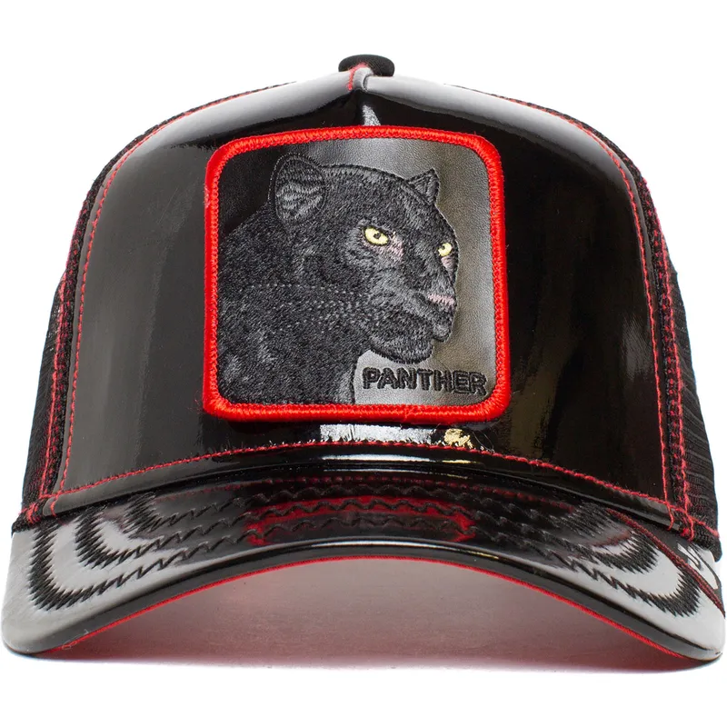 shapka-izvita-traker-cherna-snapbek-black-panther-power-forever-patent-leather-the-farm-ot-goorin-bros