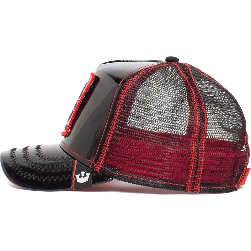 shapka-izvita-traker-cherna-snapbek-black-panther-power-forever-patent-leather-the-farm-ot-goorin-bros