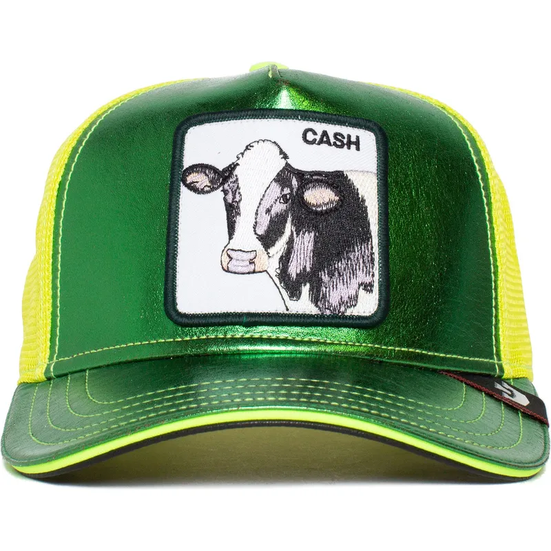 shapka-izvita-traker-zelena-snapbek-cash-shine-metallic-the-farm-ot-goorin-bros