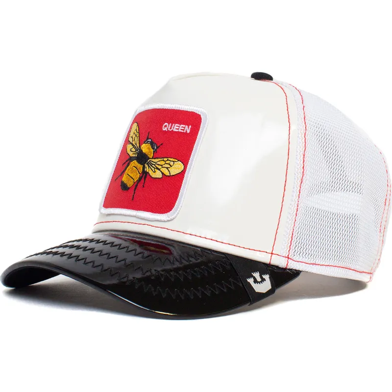shapka-izvita-traker-byala-snapbek-the-red-queen-patent-leather-the-farm-ot-goorin-bros
