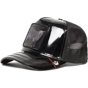 shapka-izvita-traker-cherna-snapbek-black-sheep-big-black-patent-leather-the-farm-ot-goorin-bros