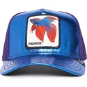 shapka-izvita-traker-sinya-snapbek-na-siam-fighter-blue-light-metallic-the-farm-ot-goorin-bros