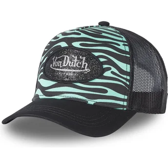 Casquette trucker bleue et noire ZEBR T Von Dutch