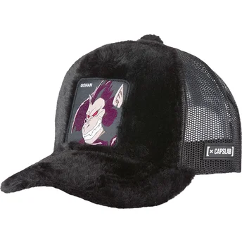 casquette-trucker-noire-peau-mouton-son-gohan-great-ape-fur1-ooz1-dragon-ball-capslab