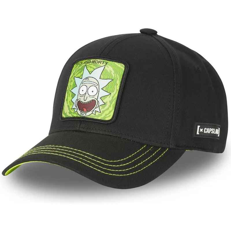 schwarze-verstellbare-curved-cap-rick-sanchez-casb-ri2-rick-and-morty-von-capslab