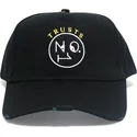 schwarze-verstellbare-curved-cap-trusts-no1-distressed-black-gold-logo-von-the-no1-face