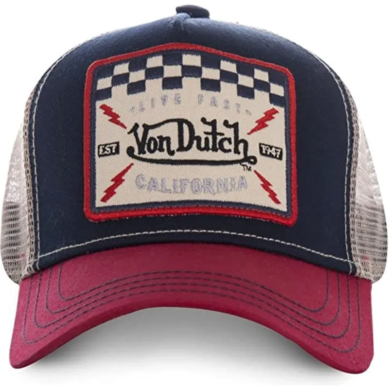 trucker-kasket-marinebla-hvid-og-rod-square16-fra-von-dutch