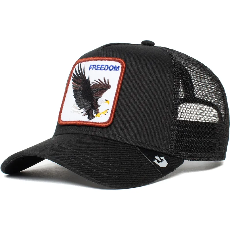 sort-trucker-kasket-med-orn-freedom-fra-goorin-bros