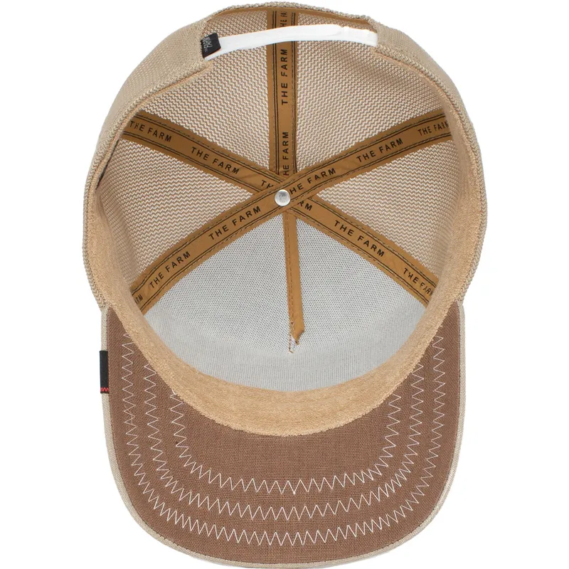 shapka-izvita-bezhov-snapback-na-gorra-trucker-beige-escorpion-deadly-get-over-here-the-farm-the-farm-ot-goorin-bros