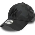 new-era-izvita-kozirka-cherno-logo-9forty-league-essential-new-york-yankees-mlb-cherna-kamuflazhna-reguliruema-shapka