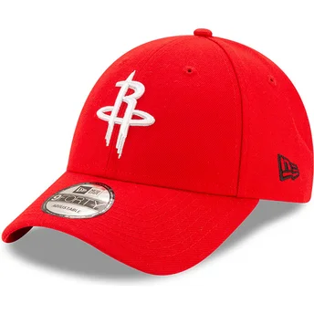 Шапка извита червена регулируем 9FORTY The League на Houston Rockets NBA от New Era