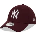 shapka-izvita-chervena-reguliruem-9forty-diamond-era-na-new-york-yankees-mlb-ot-new-era