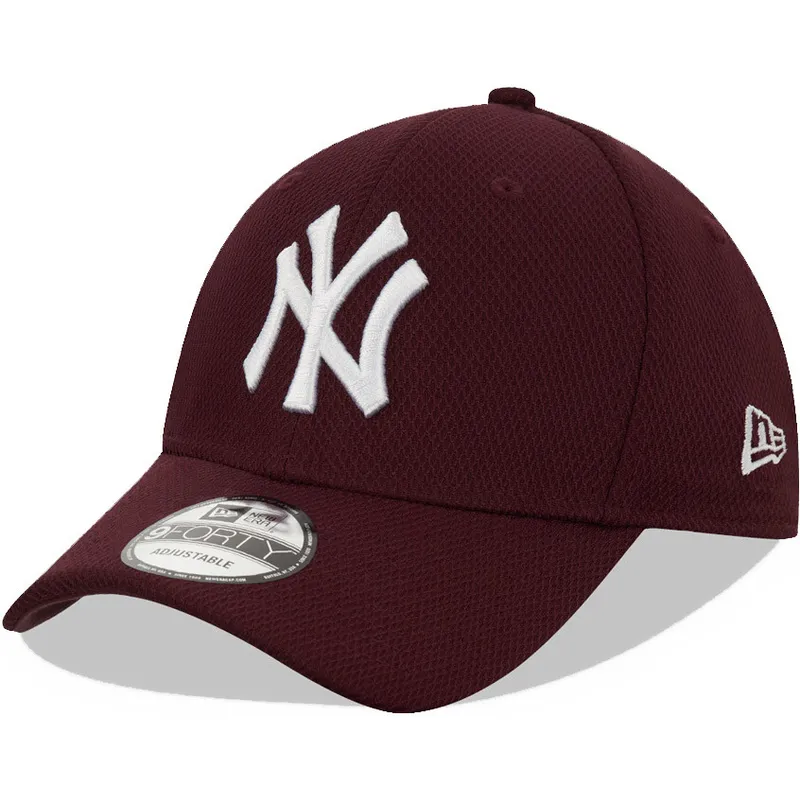 shapka-izvita-chervena-reguliruem-9forty-diamond-era-na-new-york-yankees-mlb-ot-new-era
