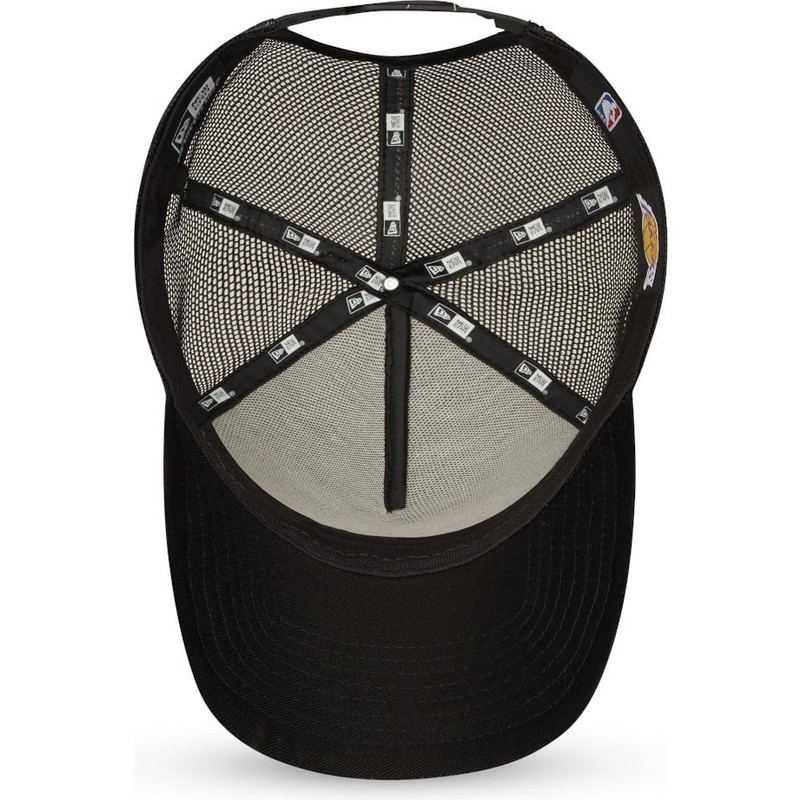 new-era-black-logo-9forty-a-frame-tonal-los-angeles-lakers-nba-black-trucker-hat