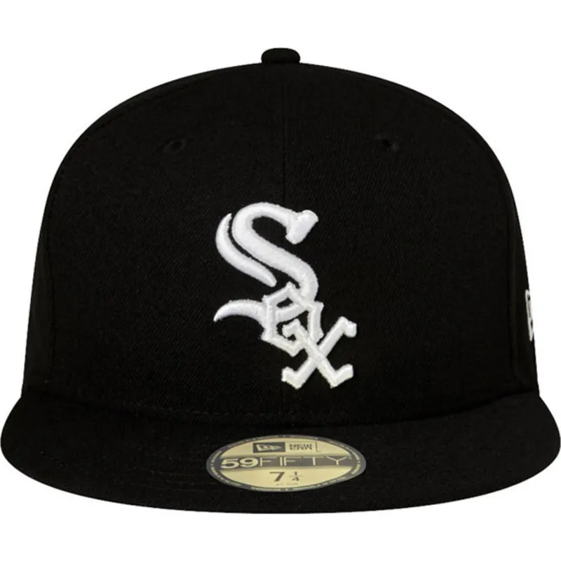 schwarze-flache-59fifty-authentic-on-field-game-fitted-cap-der-chicago-white-sox-mlb-von-new-era