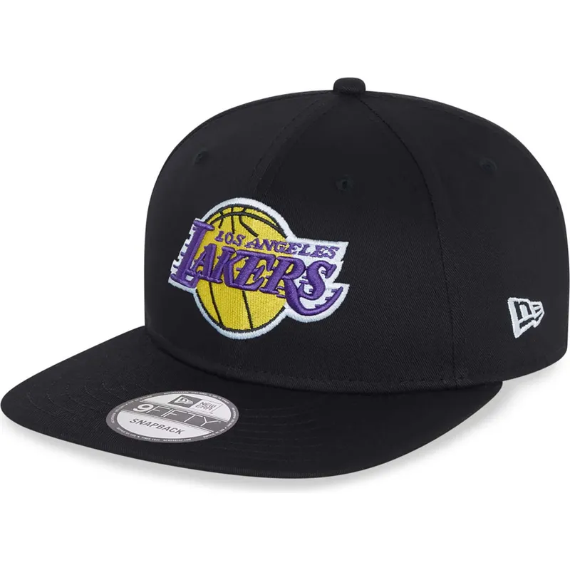 new-era-ploska-kozirka-9fifty-essential-los-angeles-lakers-nba-cherna-shapka-snapback