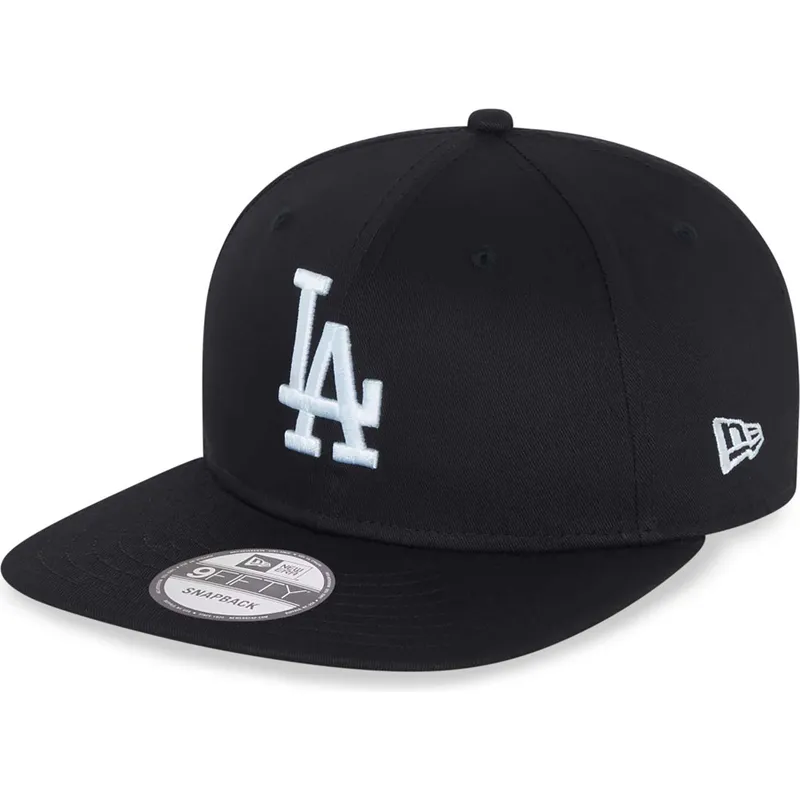 shapka-ploska-cherna-snapbek-9fifty-essential-na-los-angeles-dodgers-mlb-ot-new-era