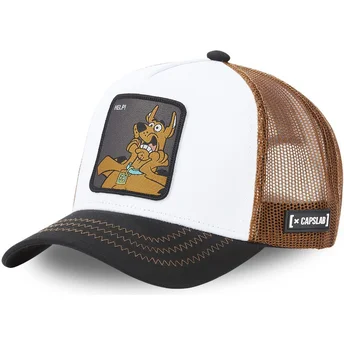 Καπέλο Trucker άσπρο, καφέ και μαύρο Scooby-Doo Help! REL Scooby-Doo από Capslab